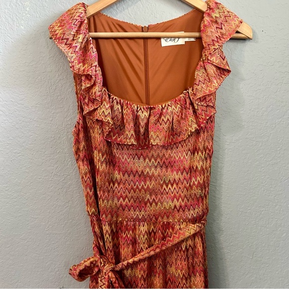 Eliza J Chevron Striped Maxi Dress - Picture 6 of 10